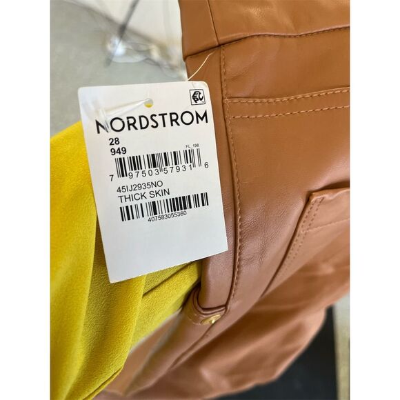 Blank NYC Women's Brown Straight Leg Faux Leather Pants Size 28 - Picture 5 of 6